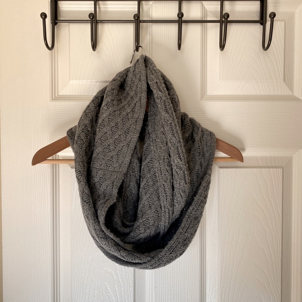 Macy’s Grey Knit Eternity Scarf